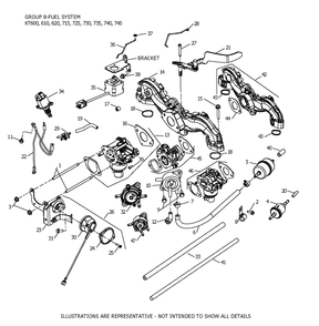 Kt725-3101 Fuel System Diagram and Parts List for KT725-3101  Cub Cadet Engine